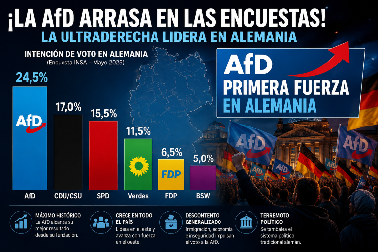 La extrema derecha (AfD) arrasa en las encuestas en Alemania